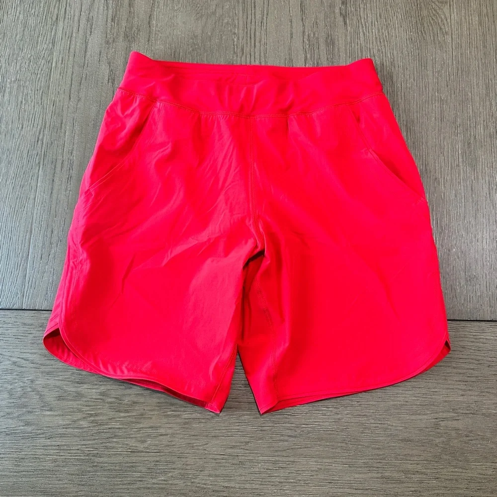 Lands’ End Red Bermuda Shorts Quick Dry/Swim Size 8 - Picture 1 of 10